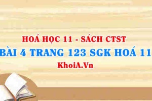 Bài 4 trang 123 SGK Hóa 11 Chân trời sáng tạo